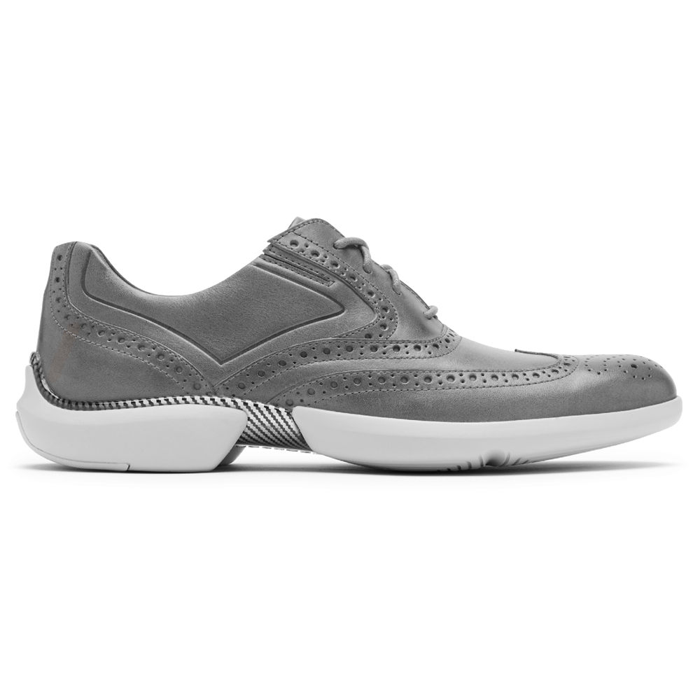 Rockport Singapore Mens Lace Up - Total Motion Advance Wingtip Grey - KL0654217